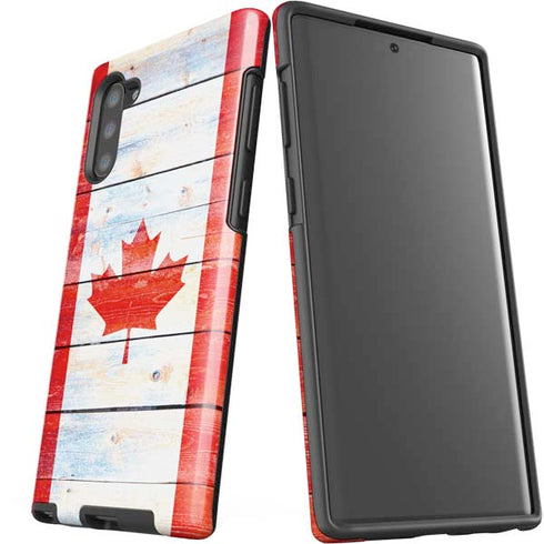 Canada Flag Light Wood Galaxy Note 10 Pro Case